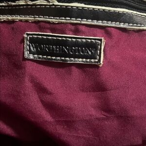 Worthington Deep Red Fabric with Black Trim